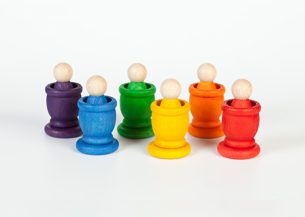 Joguines de fusta de colors